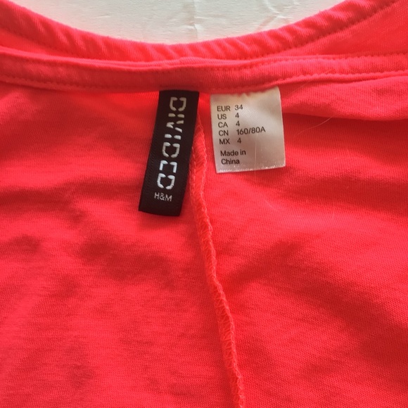 DIVIDED BY H & M NEON PINK TANK TOP SMALL SIZE 4 - Picture 5 of 11
